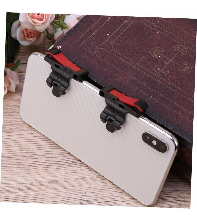 4pcs Mobile Game Controller Buttons Black Red Aim Key Joystick For Phone Games Fire Trigger Stable Grip Enhancing Gaming Experience - Image 1