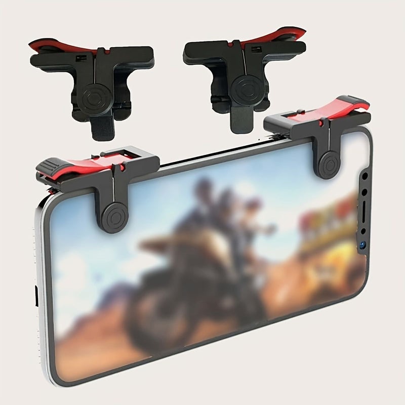 4pcs Mobile Game Controller Buttons Black Red Aim Key Joystick For Phone Games Fire Trigger Stable Grip Enhancing Gaming Experience - Image 3