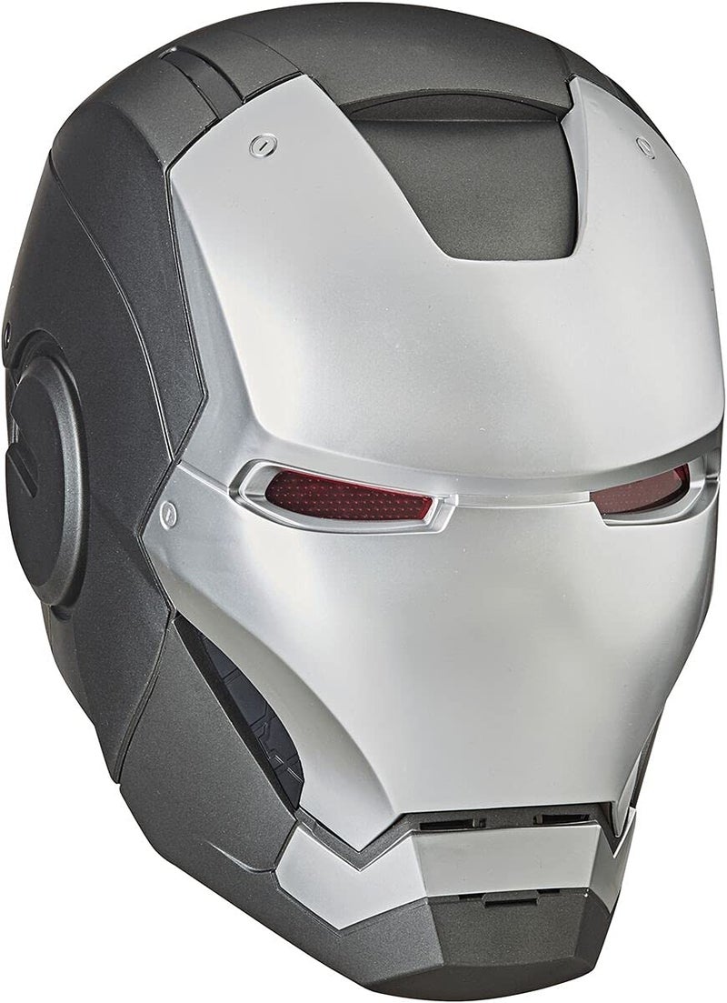 Avengers Marvel Legends Series War Machine Roleplay Premium Collector Electronic Helmet with LED Light FX, Grey - Image 1
