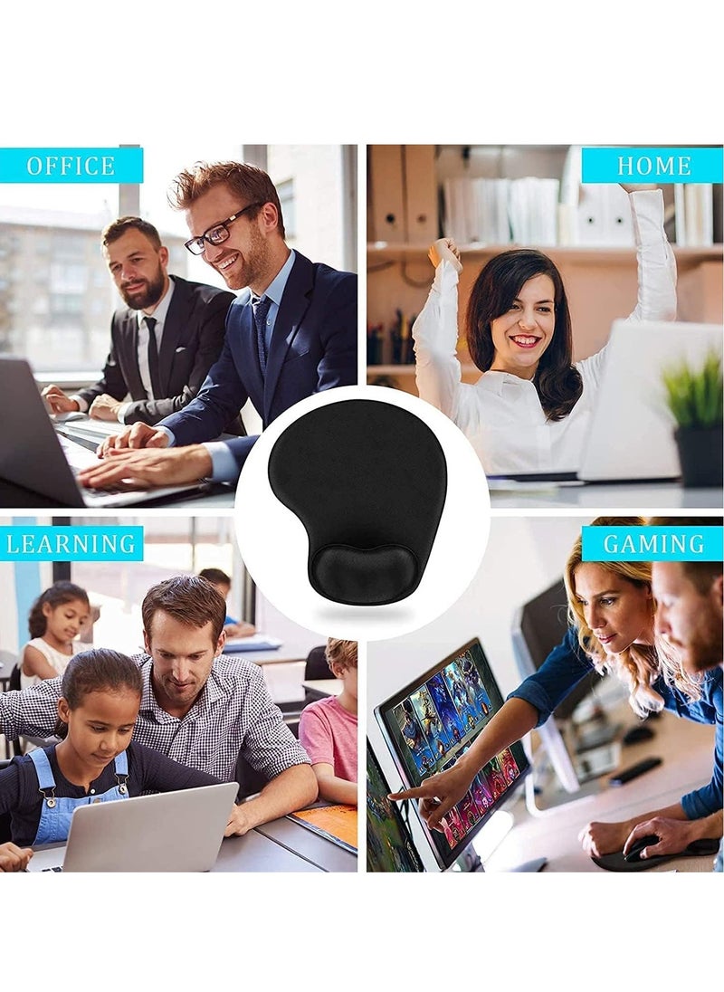 Generic - Mouse Pad with Gel Wrist Rest Support, Comfortable Mouse Pad for Computer, Laptop, Home, Office & Travel - Image 1