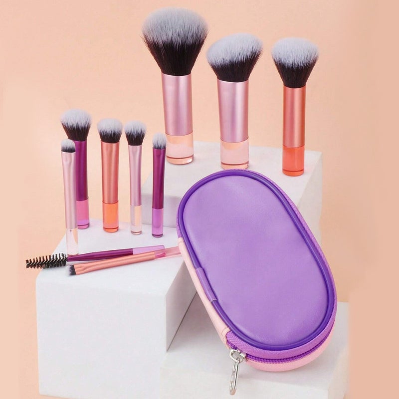 2025 Shenzhen Plastic Handle Makeup Brush Portable Model Synthetic Fiber Foundation Dropshipping Delivery - Image 4