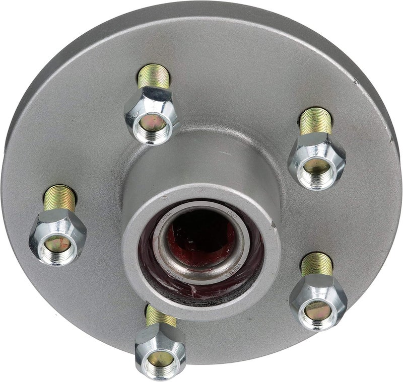 Seachoice Galvanized Trailer Wheel Hub with Pre-Greased Bearings, 5 Lug, 1-3/8 in. X 1-1/16 in. Axle - Image 1