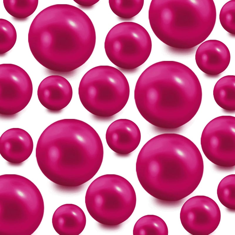 Zsynka 60 Pieces Floating NO Hole Pearls and 500 Pieces Transparent Water Gels,Pearl Beads Gold Floating Beads for Vases Floating Candles Home Weddings Table Centerpieces Party Decor (Wine red) - Image 1