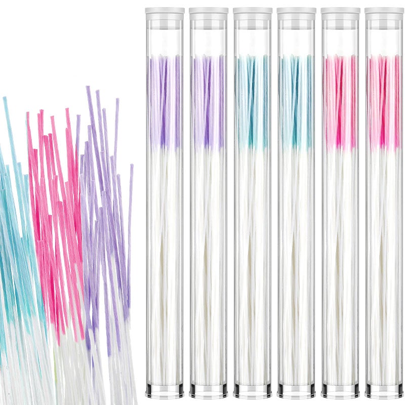 Maitys 360 Pieces Ear Hole Floss Piercing Cleaner Floss Disposable Piercing Aftercare Cleaning Line Ear Hole Care Cleaning Tool for Women Men(Blue, Rose Red, Purple) - Image 1