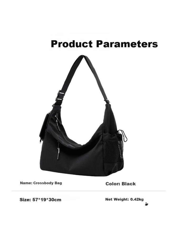 Pull Back Warrior Large Capacity Crossbody Bag Men Simple Trendy Messenger Bag Lightweight Shoulder Bag For College Students - Image 5
