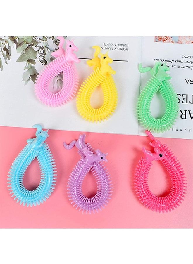 12 Piece Sensory Stress Toys Fidget Therapy Unicorn Stretchy String Toys, Anti Anxiety Fidgeting Relaxing Squeeze Toy for Kids and Adults