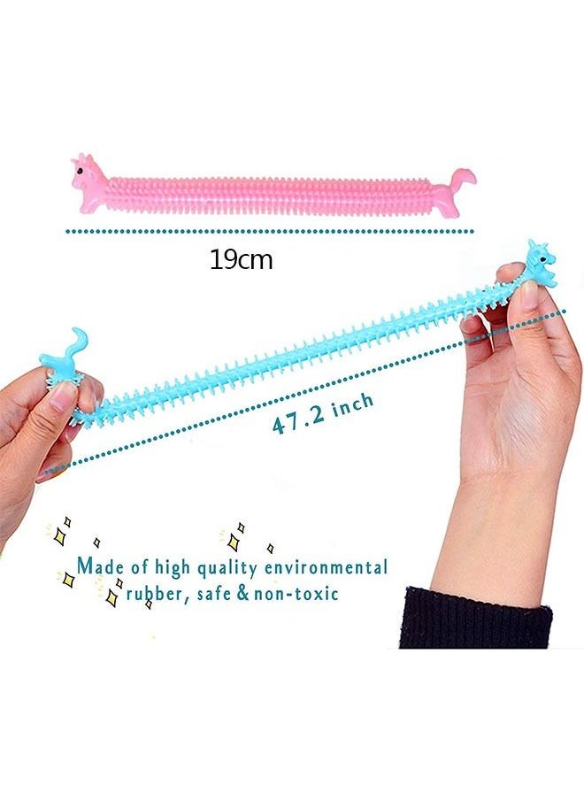 12 Piece Sensory Stress Toys Fidget Therapy Unicorn Stretchy String Toys, Anti Anxiety Fidgeting Relaxing Squeeze Toy for Kids and Adults