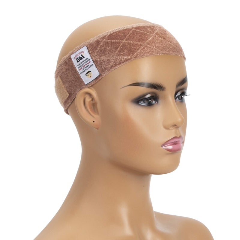 GEXWORLDWIDE GEX Wig Grip Band Adjustable Velvet Non-Slip Breathable Head Band to Keep Wig Secured and Prevent Headaches (Tan) - Image 1