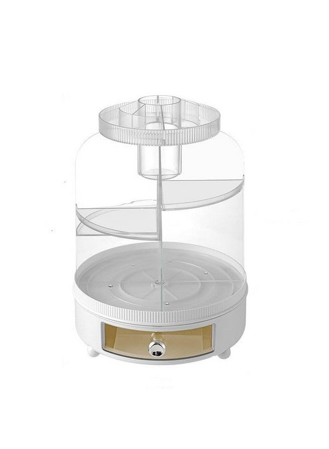 Bayleef Rotating Cosmetic Storage Box Hand-held Partition Table Storage Rack Light Luxury Transparent Cosmetic Storage Rack Luxurious Look - Image 1