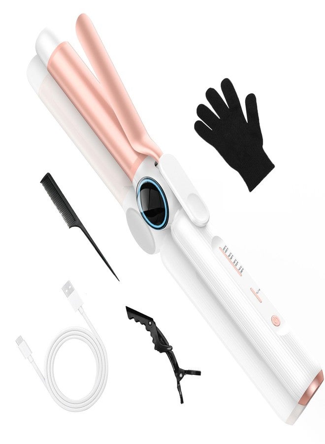 trylater Cordless Curling Iron 9000 mAhUSB Rechargeable, 4 Temps Setting Cordless Hair Curlers, 280°F-400°F Travel Cordless Curling Wand, Wireless Ceramic Hair Styling Tools Hot Rollers Hair Curlers - Image 1