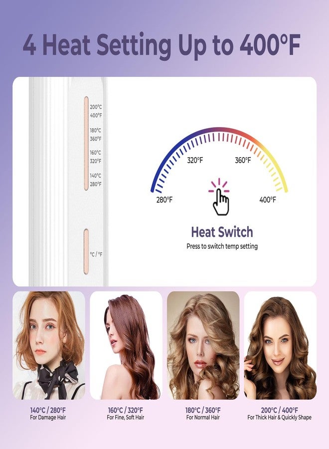 trylater Cordless Curling Iron 9000 mAhUSB Rechargeable, 4 Temps Setting Cordless Hair Curlers, 280°F-400°F Travel Cordless Curling Wand, Wireless Ceramic Hair Styling Tools Hot Rollers Hair Curlers - Image 5