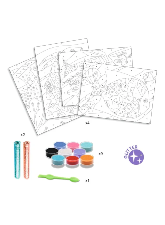 DJECO Sand And Glitter Fish Rainbow