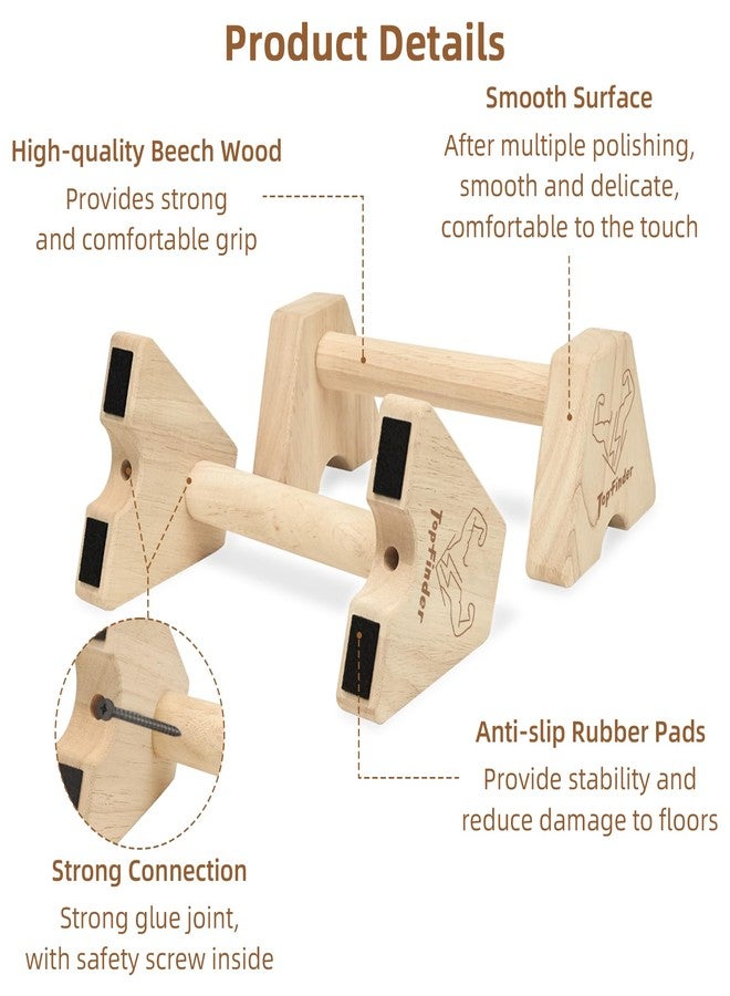Topfinder Calisthenics Bars, Push Up Bar Handstand Blocks,Parallel Bars for Calisteniamadera L Sit Bars Gymnastics Equipment - Image 3