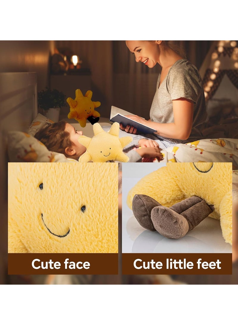 general Adorable Sun Plush Toy, Smiling and Fun Sun-Shaped Pillow, 12-Inch Yellow Sunshine Plush Animal, Soft Plush Sun Animal Pillow, Perfect Birthday Gift for Kids - Image 2