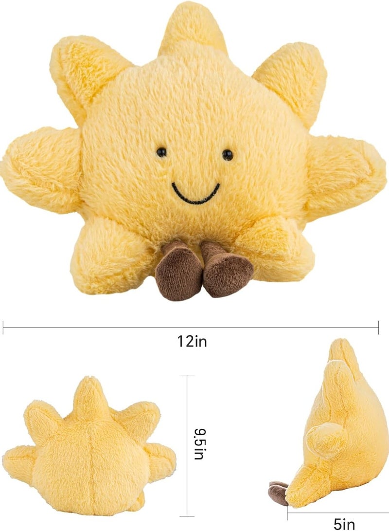 general Adorable Sun Plush Toy, Smiling and Fun Sun-Shaped Pillow, 12-Inch Yellow Sunshine Plush Animal, Soft Plush Sun Animal Pillow, Perfect Birthday Gift for Kids - Image 5