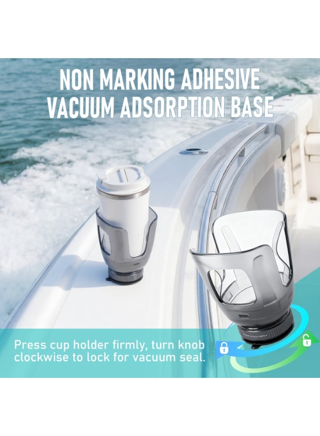 Non-Tipping Anti-Spill Cup Holder for Boats, Kayaks, SUPs, RVs, ATV, Fishing, Camping, Home, Office, Garage & Outdoor - BPA-Free, Fits Most 3.35" Cups - Image 5