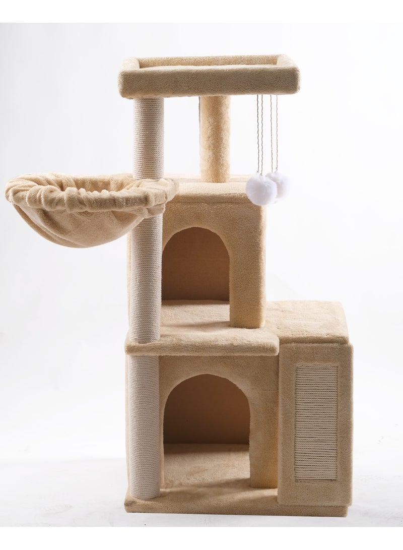Multi-Level Cat Tree with Condos & Hammocks 80cm