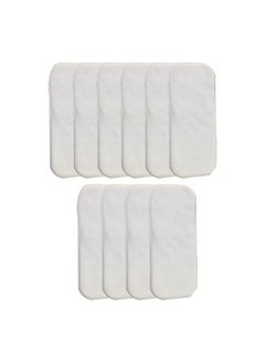 Chinmay Kids Unisex Baby Diaper Insert Pad4 Layer Mircofiber Reusable And Washable Cloth Diaper Liner Pad For Small Toddler And Newborn Babies Age 024 Months White (Pack Of 10)  - Image 1