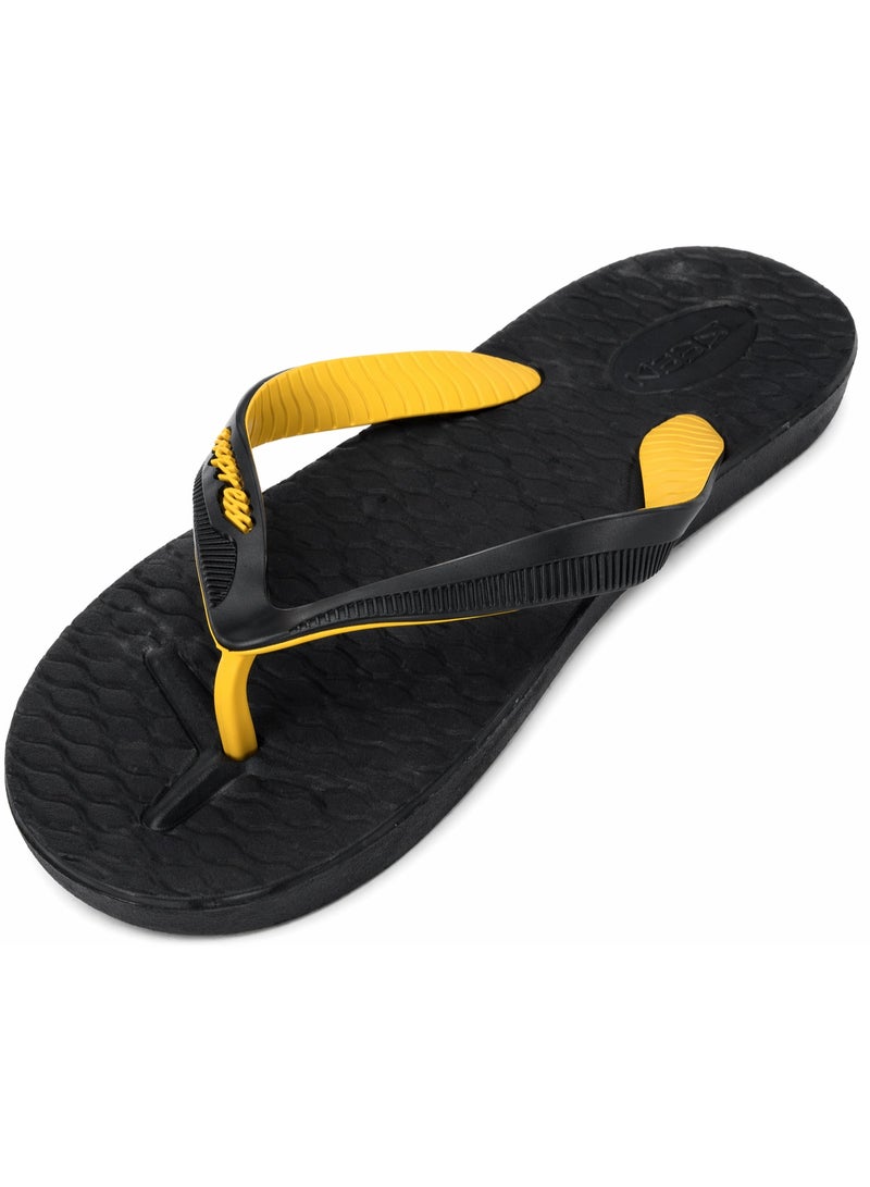 EXPRESS Wave Slipper - Black × Yellow - Image 1