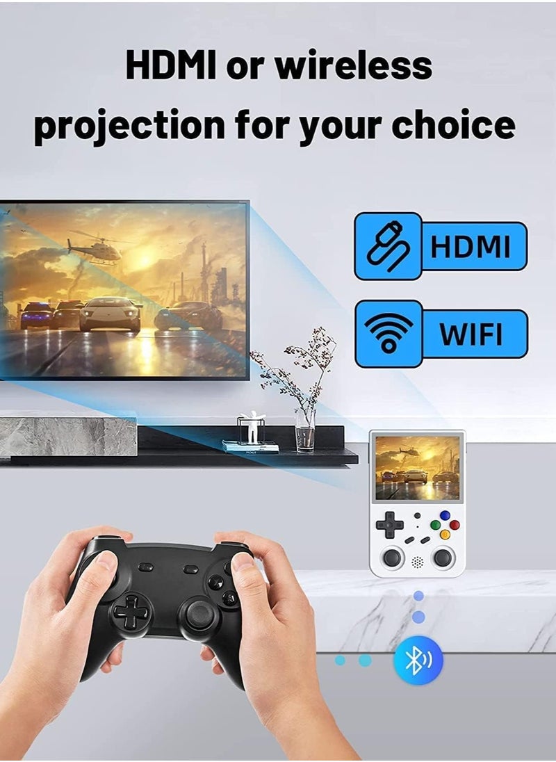 ANBERNIC  RG353V Retro Handheld Game with Dual OS Android 11 and Linux, RG353V with 64G TF Card Pre-Installed 4452 Games Supports 5G WiFi 4.2 Bluetooth (Black, 128G)  - Image 4