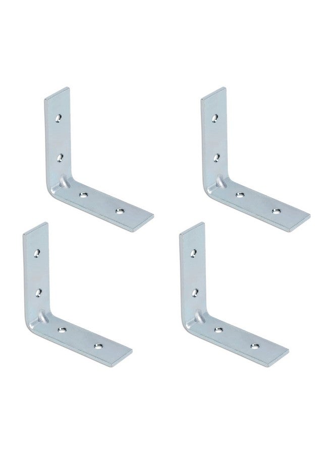 Impex IMPEX Angle Bracket for Reinforcing Chairs/Tables - 24 Pcs Shelf bracket Zinc Plated L Shape Bracket for Solid Shelf Support Joint Right Corner Brace (75 X 75 MM) - Image 2