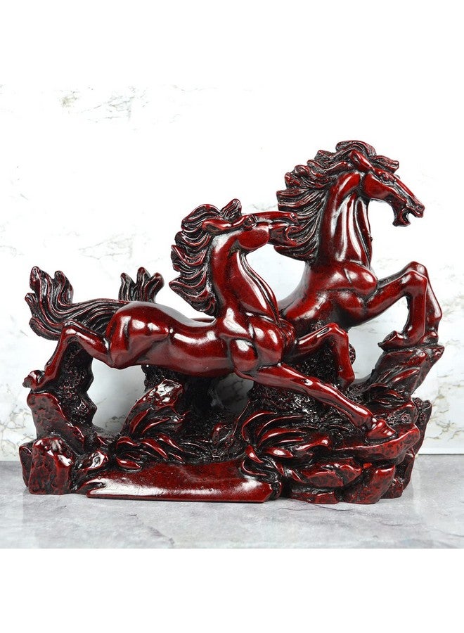 Reiki Crystal Products Reiki Crystal Products Combo 2 / Two Running Horse, Victory Horses for Vastu, Fengshui, Positive Energy, Vibrations (Color : Red & White) Pack of 2 pc  - Image 2