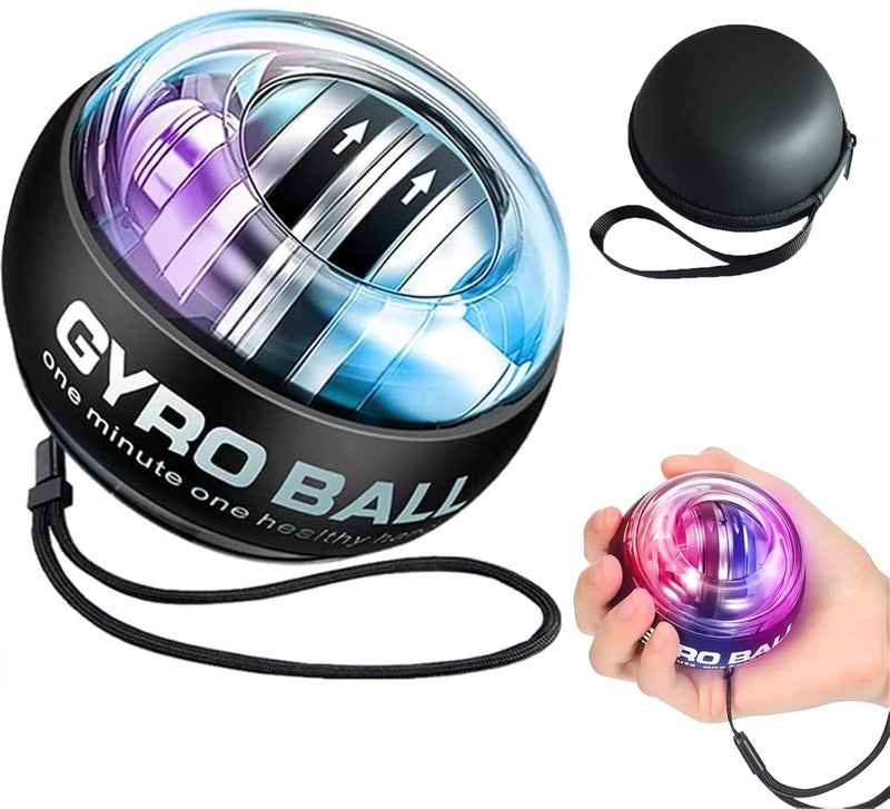 GOZATO Auto-Start Wrist Trainer Ball, Arm Strengthener, Gyroscopic Forearm Exerciser for Stronger Muscle and Bones Workout, Silicone - Image 1