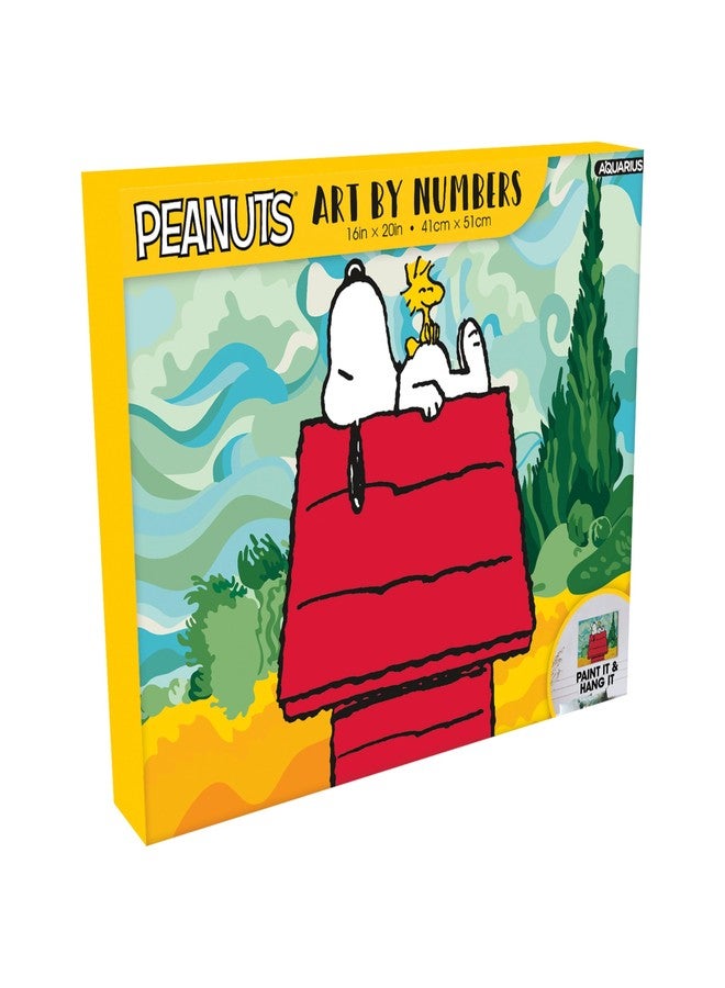 AQUARIUS - Peanuts Snoopy Chill Art by Numbers, Painting Kit, 16 x 20 - Image 1