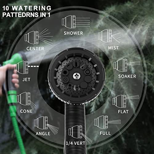 Besiter Garden Hose Nozzle Sprayer: 2 Pack 10 Watering Patterns Water Hose Spray Nozzles for Garden Hose Heavy Duty Hose Head Hose Attachment for Garden Hose YellowGreen - Image 4