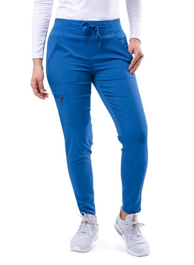 Adar Uniforms Adar Pro Scrubs For Women - Ultimate Yoga Jogger Scrub Pants - P7104 - Royal Blue - S - Image 1