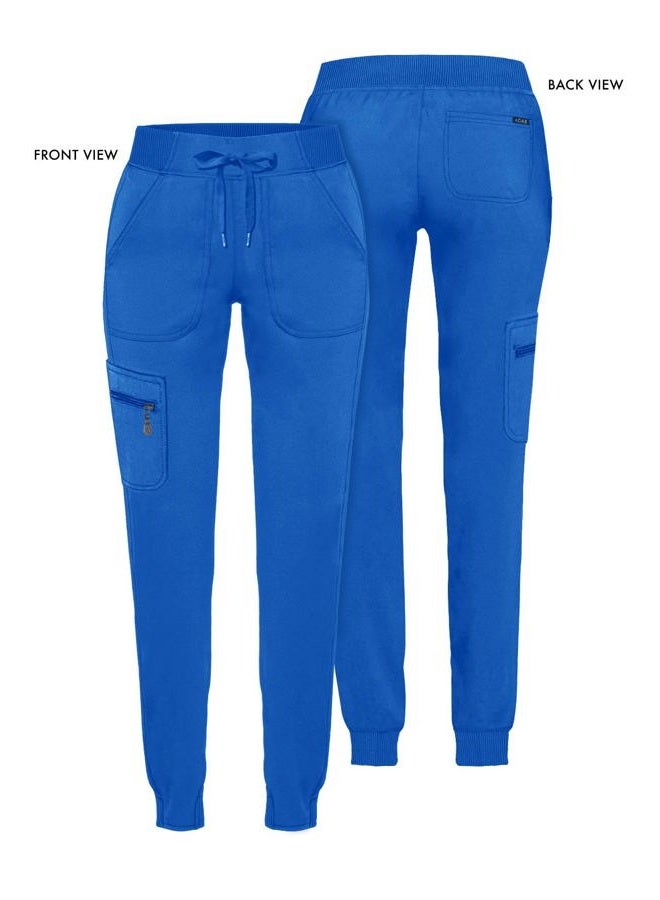 Adar Uniforms Adar Pro Scrubs For Women - Ultimate Yoga Jogger Scrub Pants - P7104 - Royal Blue - S - Image 5