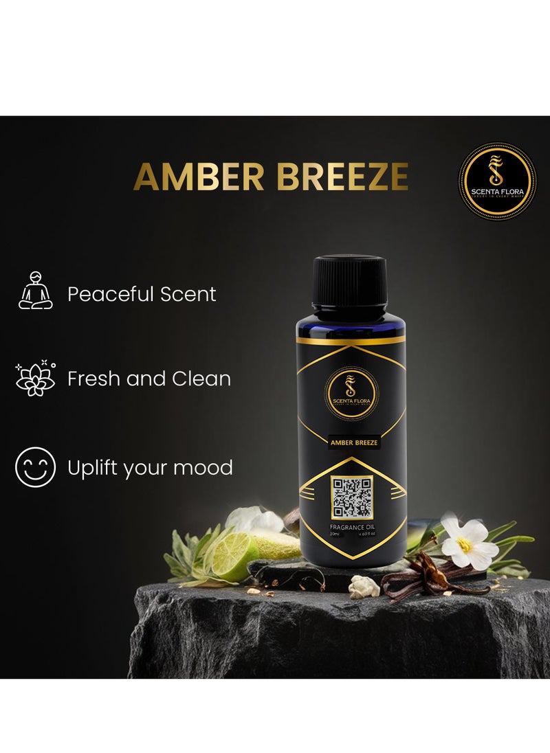 سينتا فلورا زيت عطر الناشر Amber Breeze - رائحة مهدئة ومُعالجة ومُريحة لأجهزة التعطير - علاج عطري (50 مل)  - Image 2