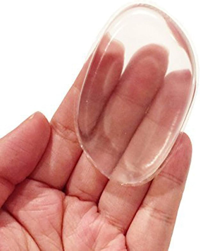 JJMG Clear Silicone Makeup Applicator Sponge Perfect for BB CC Cream Foundation Concealer Blending Air Cushion Cosmetics Blender (3 Clear Silisponges)