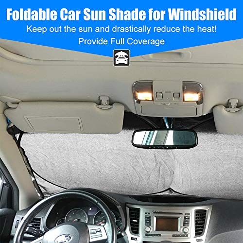 2win2buy Car Sun Shade for Windshield Cute, Car Front Window Shades Funny Windshield Sun Shade Cover Foldable Cartoon Cool Sun Visor Shield for Most Sedans Protect Your Vehicle from UV Heat - Image 2