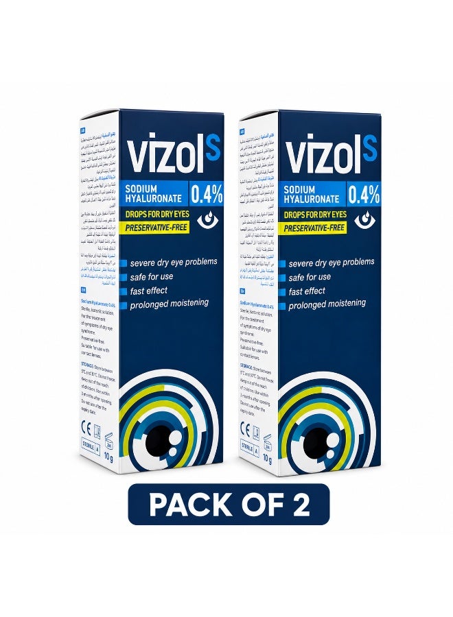 VIZOL S 0.4% EYE DROPS 10ML (PACK OF 2)