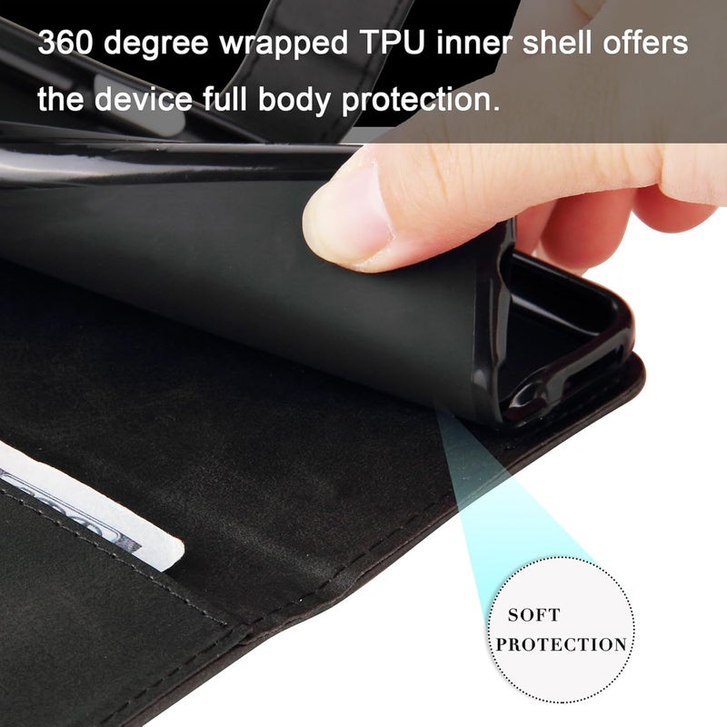 Wallet Case for XiaoMi 15/15Pro/15Ultra,All-Inclusive Protection Magnetic Closure Phone Cover with Card Slots Shockproof Flip Folio Leather Cover (15Ultra,Black) - Image 3