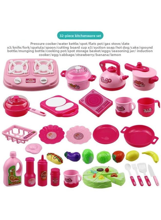 Children's Play-house Simulation Kitchen Toy Little Girl Cooking Cooking Kitchen Utensils Development Intelligence Birthday Cross-border