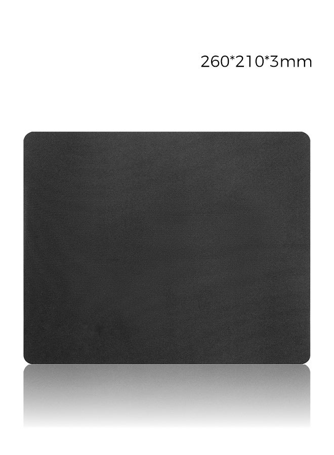 Black mouse pad (260x210x3mm), waterproof laptop pad, office mouse pad - Image 1