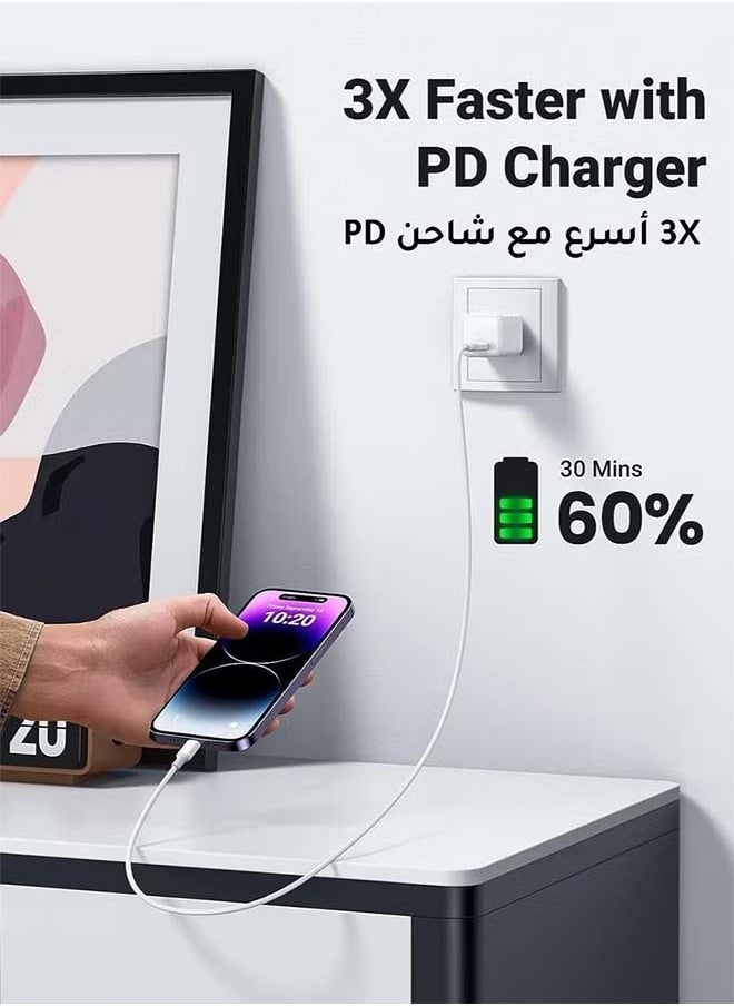 Appeal Apple iPhone Charger Cable 1m 20W Fast Charging Perfect for daily use with all devices iPhone 14/14 Pro/14 Plus/14 Pro Max iPad Pro and all iPhone 8-13 models - Image 2