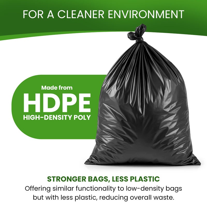 Betta 40-45 Gallon Black High-Density Trash Bags, 200 Count Box, (40x48-inch) Commercial Medium-Duty Garbage Can Liners - Image 4