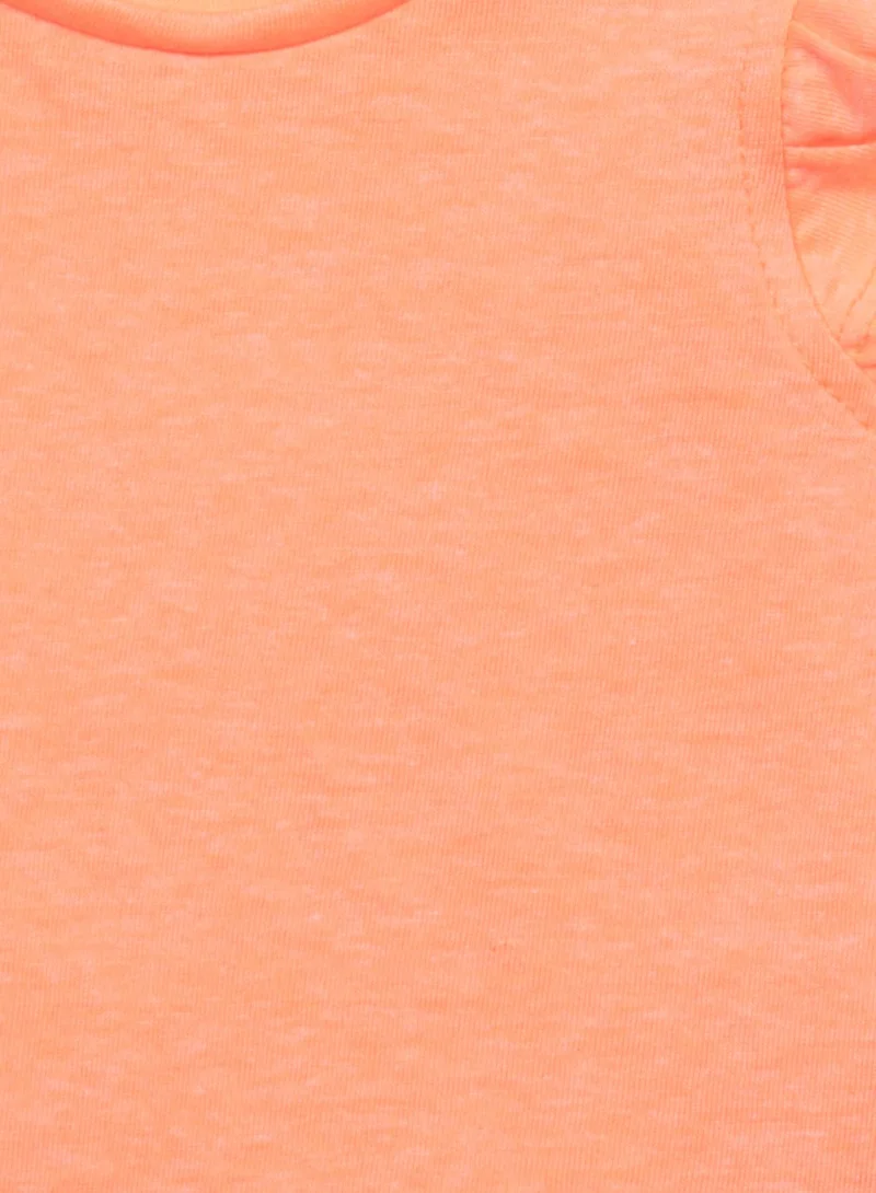 MINOTI Girls Cap Sleeve T-Shirt with Frill Detail
