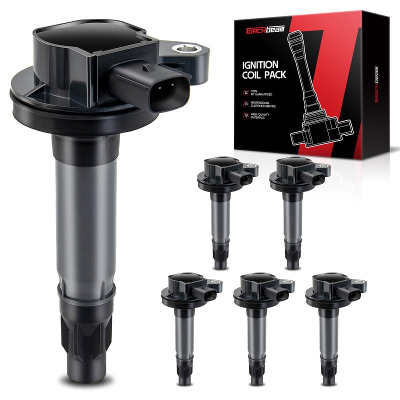 Torchbeam 6 Packs Ignition Coil UF553 Fit for 2007 2008 2009 2010 2011 2012 2013 2014 2015 2016 Ford Mazda Edge Explorer F150 Taurus Flex Lincoln MKZ MKS MKX CX9 35 37 V6 Replacement for UF553 DG520