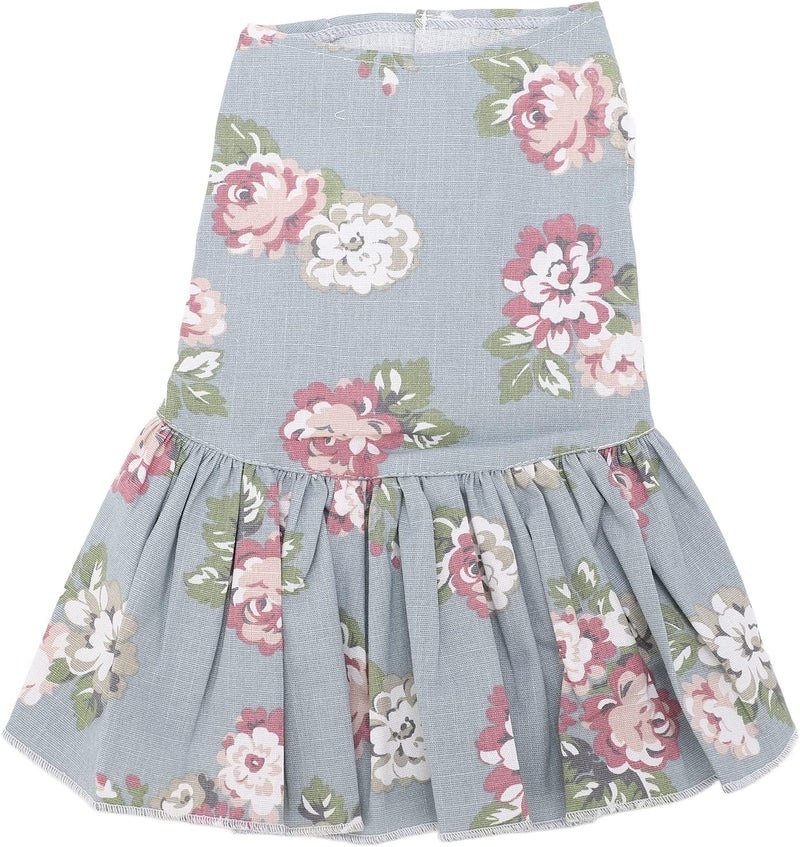 Pet Floral Dress Cotton Dog Sundress Breathable, Lightweight, Soft Material for Daily Wear and Party - Easy Hook and Loop Design, Comfortable Fit for Dogs (M) - Image 1