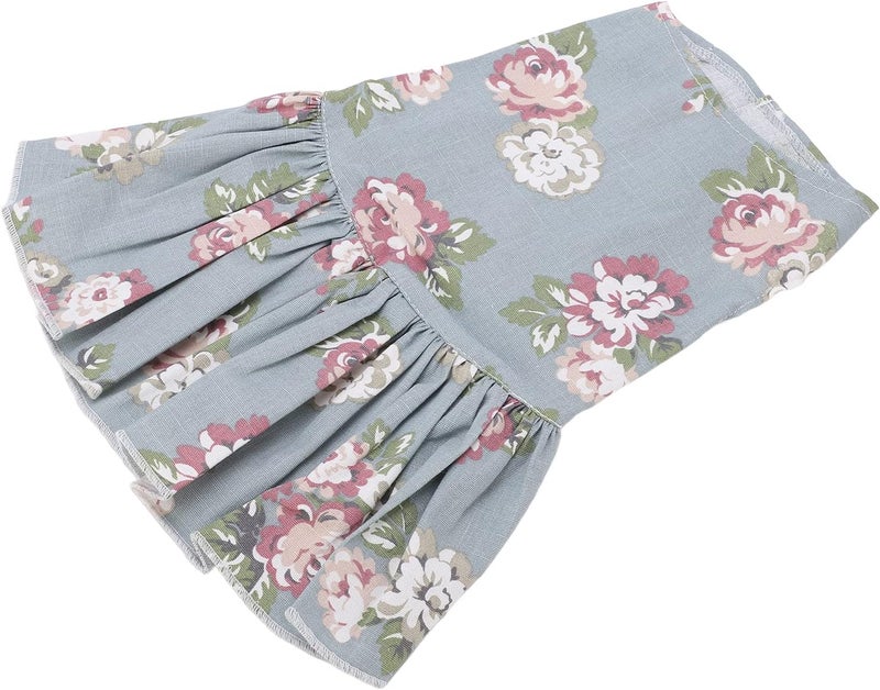 Pet Floral Dress Cotton Dog Sundress Breathable, Lightweight, Soft Material for Daily Wear and Party - Easy Hook and Loop Design, Comfortable Fit for Dogs (M) - Image 4