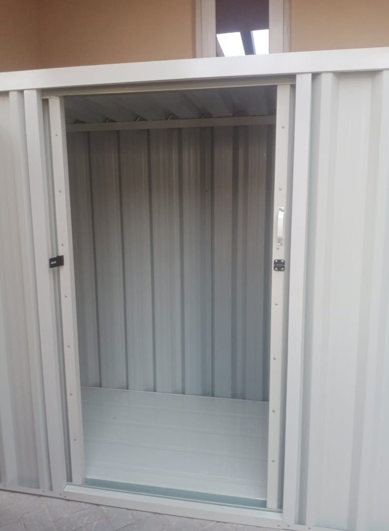 Generic GARDEN STORAGE SHED with  Base | 205cm L x 105cm W x 200cm H | Secure and Durable | Lockable Design | Rust and Water-Resistant/ Sliding door.  - Image 2