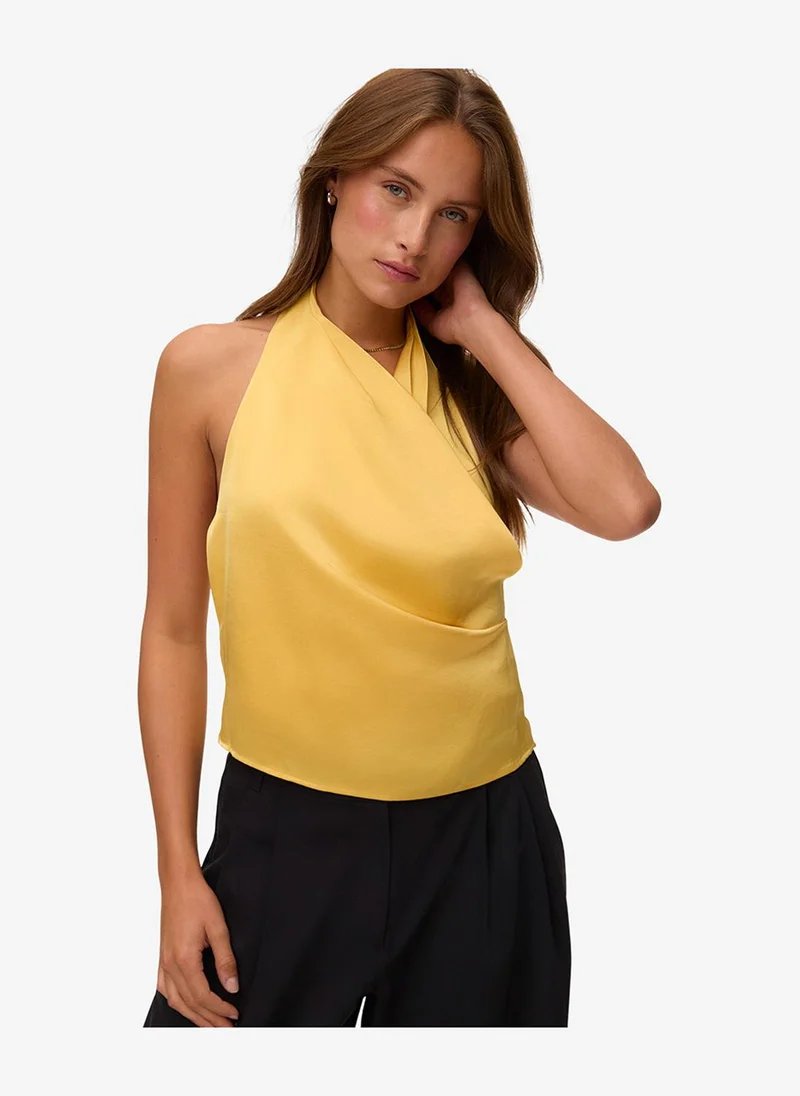 فيرو مودا Women's VMLIVIA Halterneck Wrap Top Woven