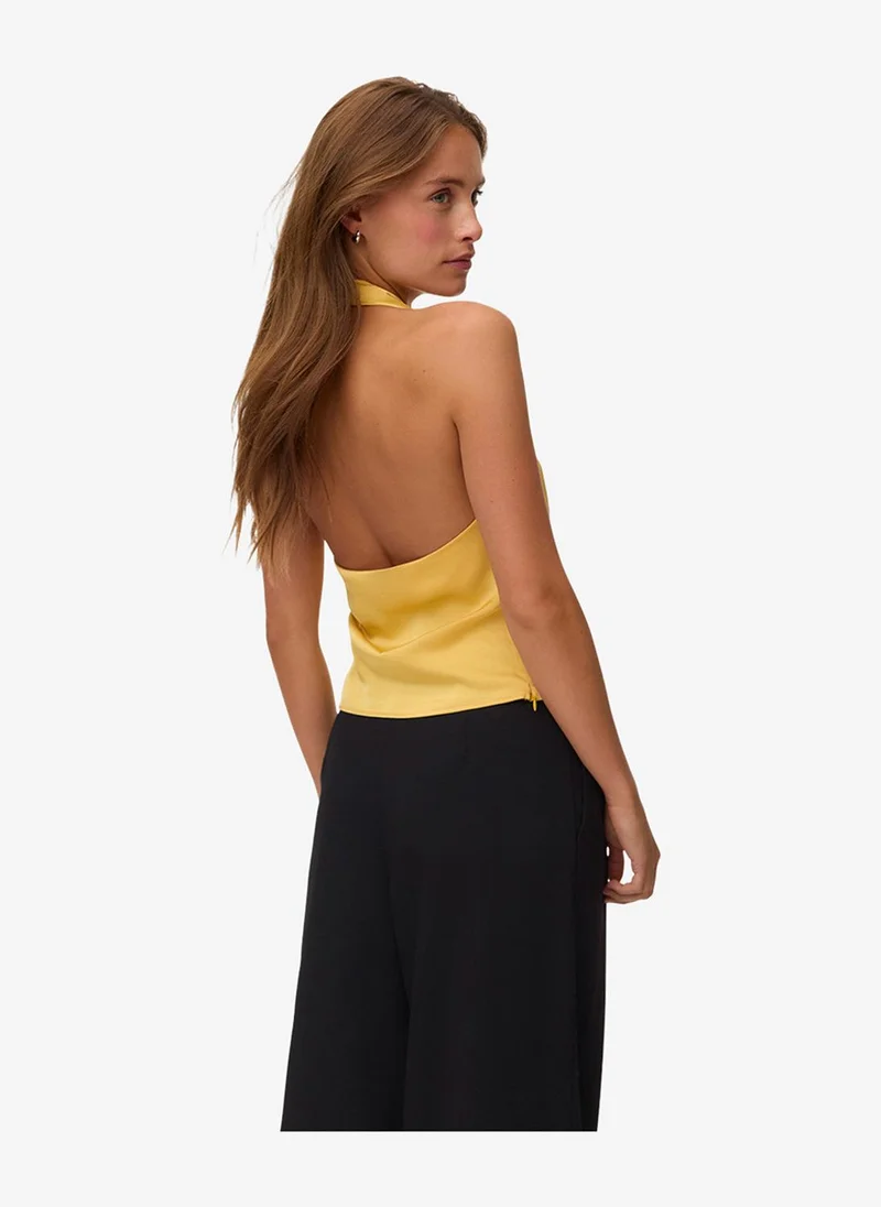فيرو مودا Women's VMLIVIA Halterneck Wrap Top Woven