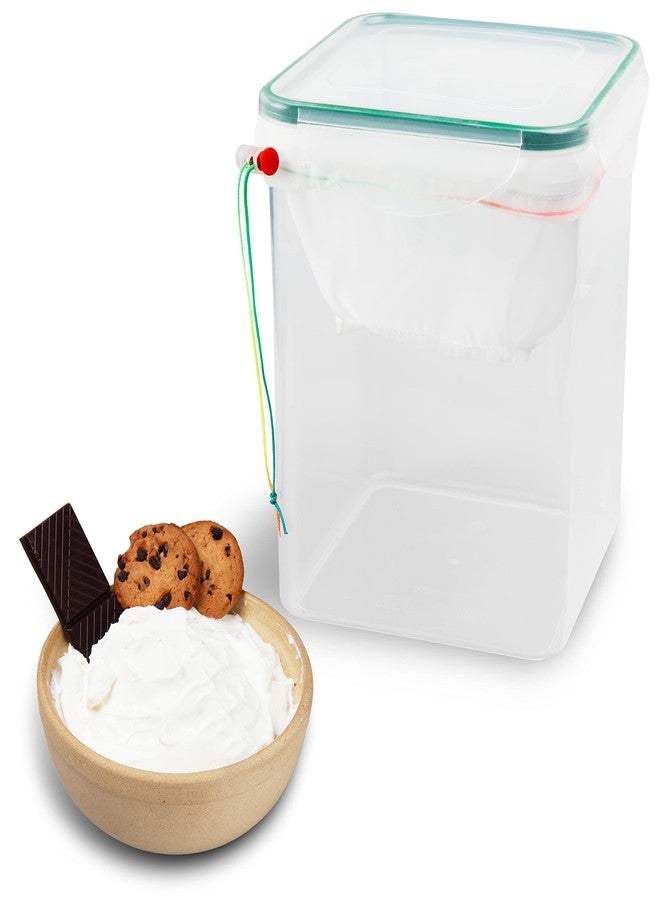 JoyMech Greek Yogurt Strainer, 1.5 Quart Greek Yogurt Maker with Extra Fine Mesh Strainer Bag, BPA-Free, Makes Thick Creamy Greek Yogurt - Image 1
