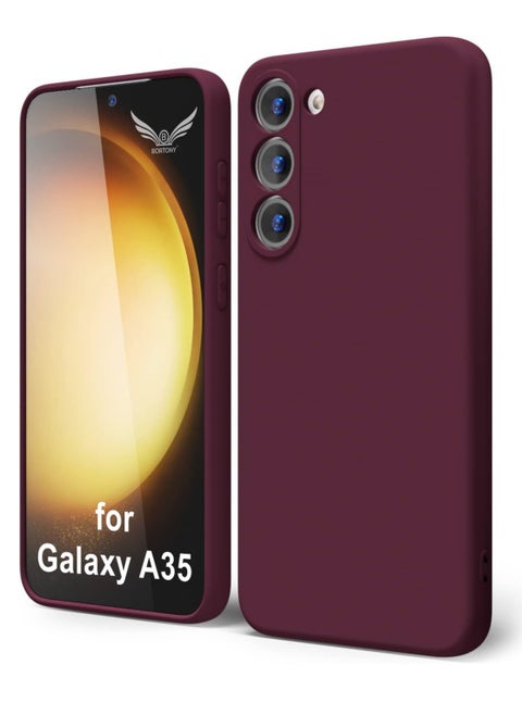 Samsung Galaxy A35 Case Cover Flexible Soft Silicone Slim Fit Case for Galaxy A35 Anti Scratch with Inside Microfiber Lining Shockproof Protective Phone Case for Galaxy A35 Case 6.6 inch