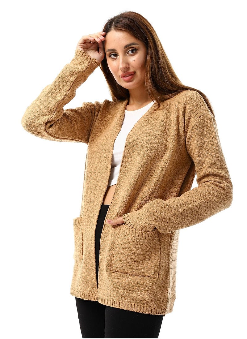 Caesar Womens Wool Open Cardigan  - Image 2